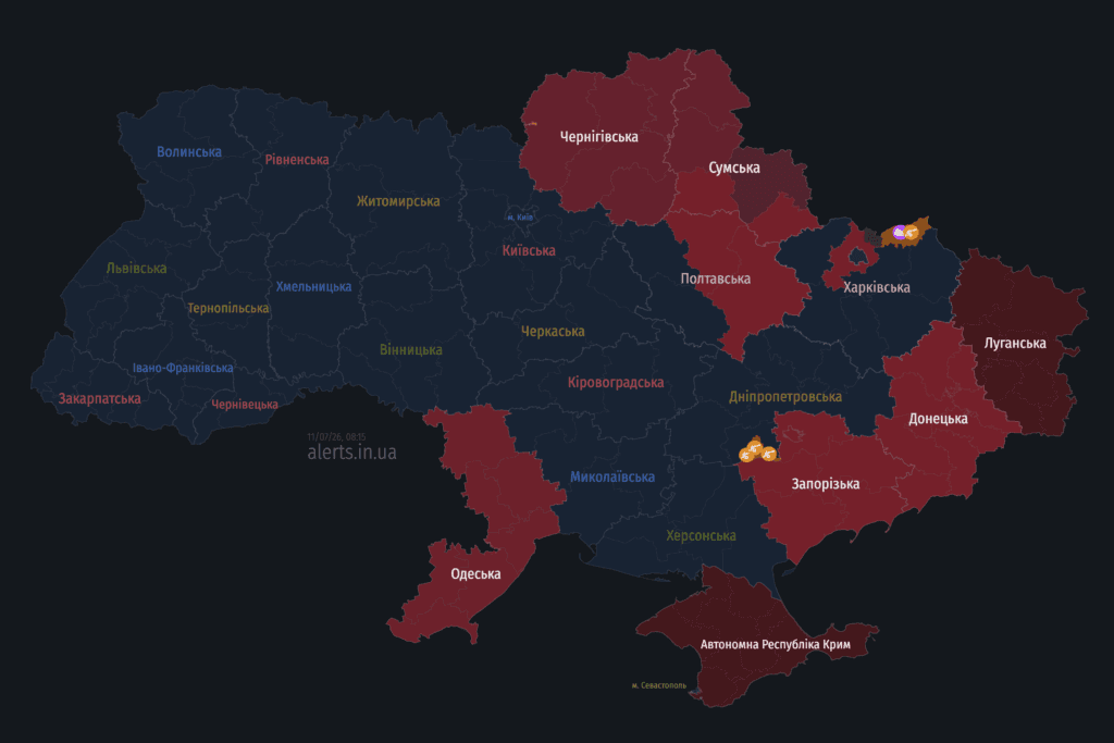 Дрони кружляють над Полтавщиною: деталі повітряних тривог 11 липня