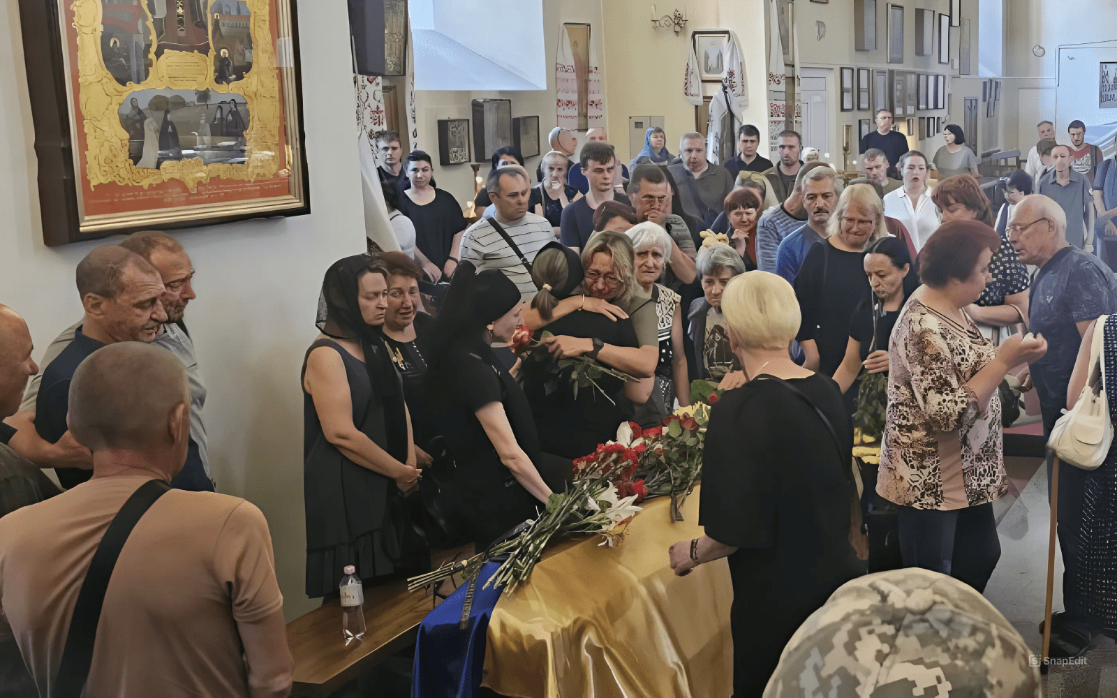 Прощання з воїнами в Полтаві