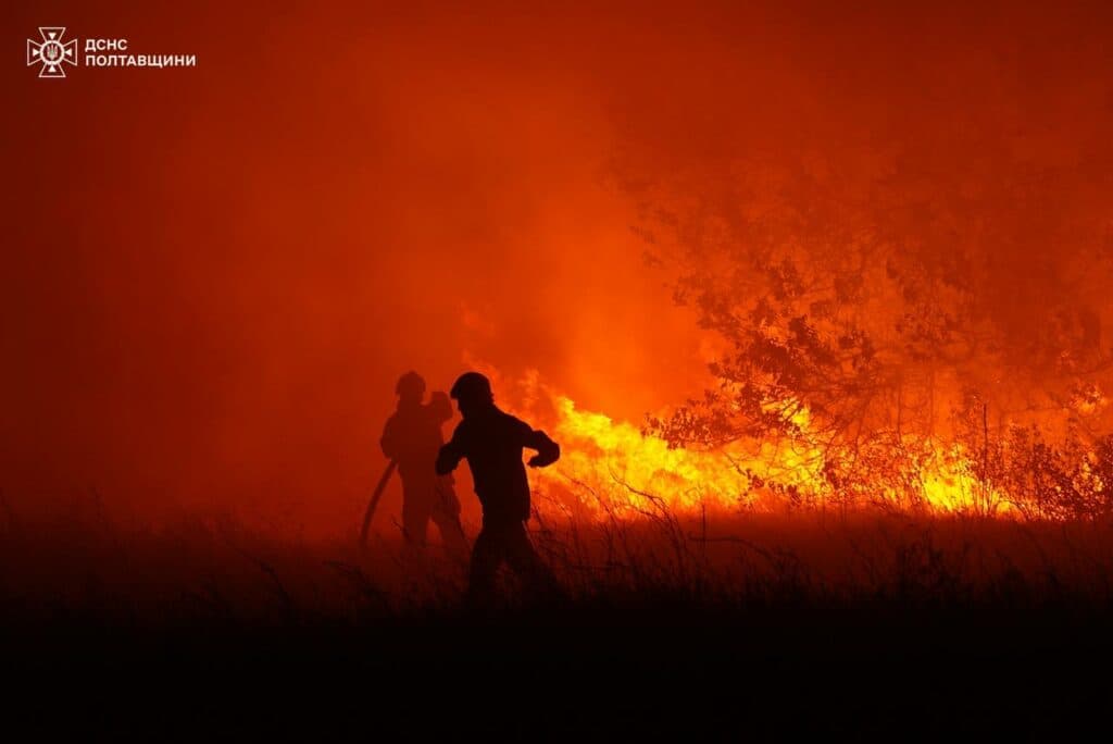 Неподалік Полтави палає ліс (ФОТО)