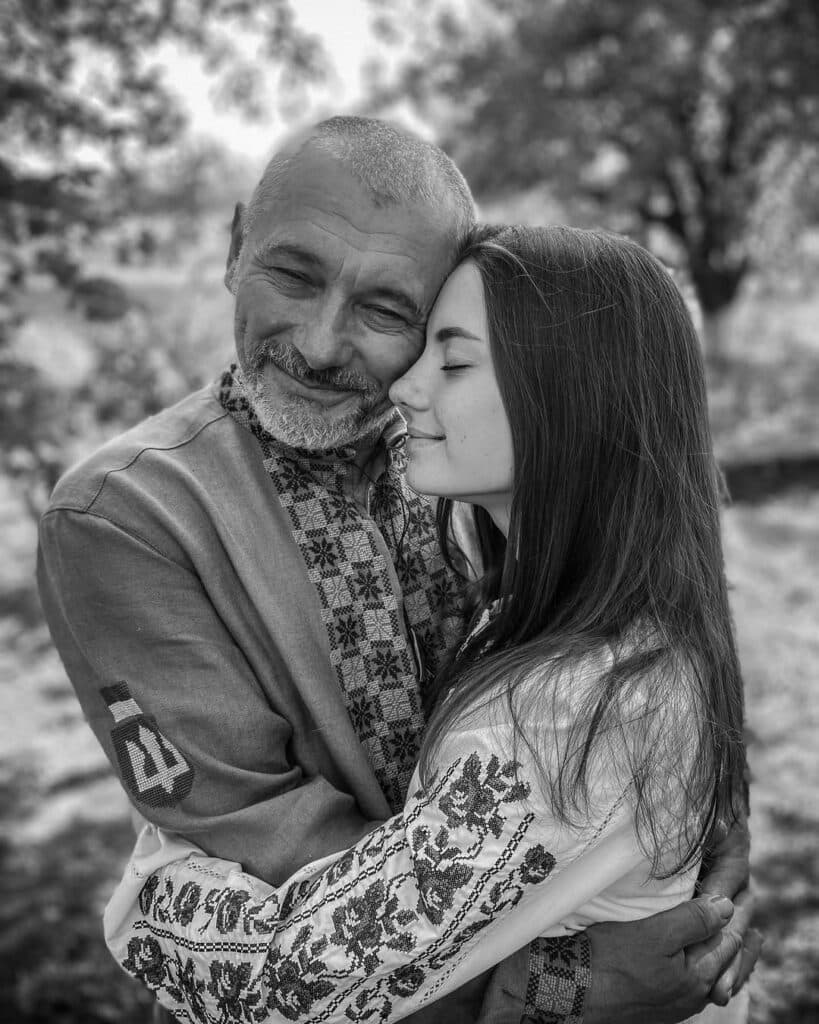 Володимир Снітчук з донькою. Фото з особистого архіву родини