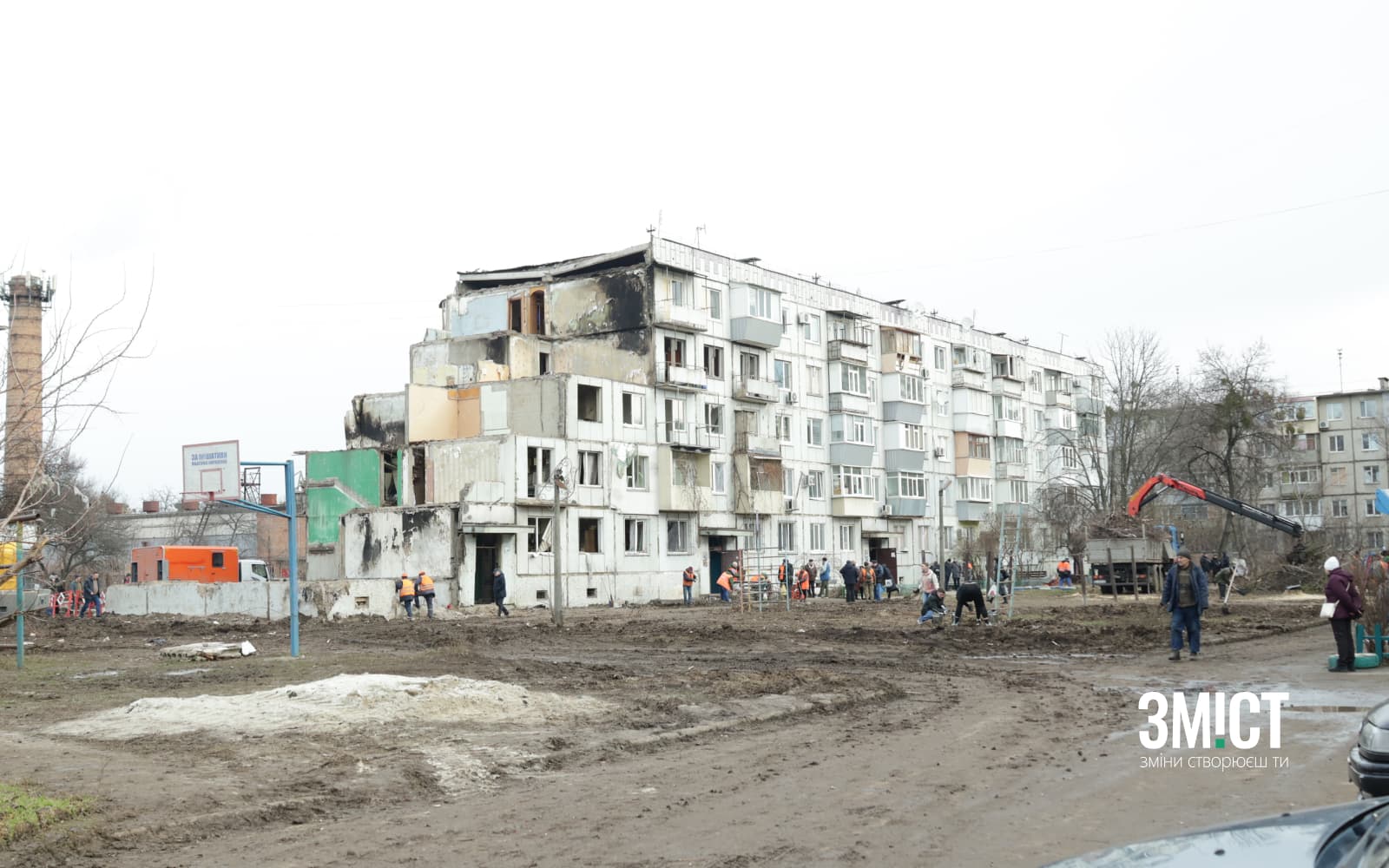 Ілюстративне фото. Будинок у Полтаві, куди влучила ракета 1 лютого