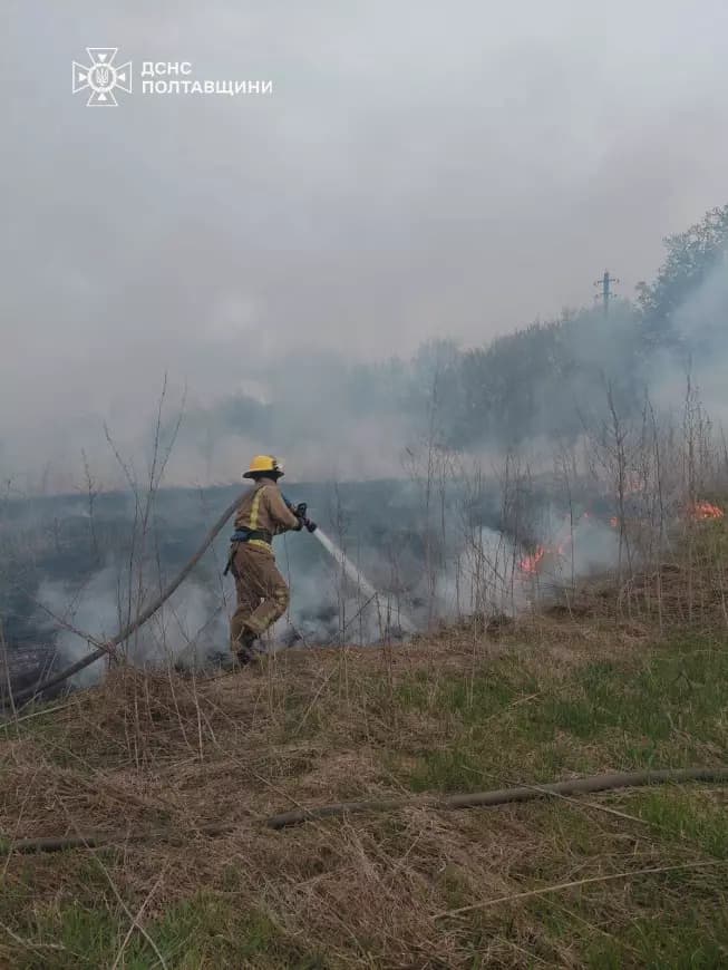 Ліквідацію пожеж провели на Полтавщині